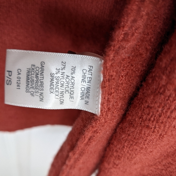 Coatigan/ cardigan sz small rust red colour - Picture 6 of 6